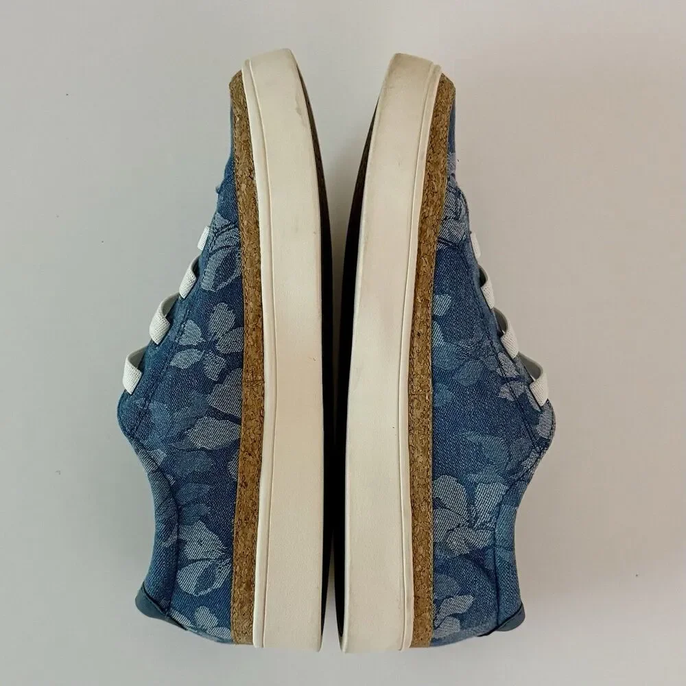 Revitalign Orthotic Slip-On Sneaker Womens Size 8B Cork Denim Floral Hermosa